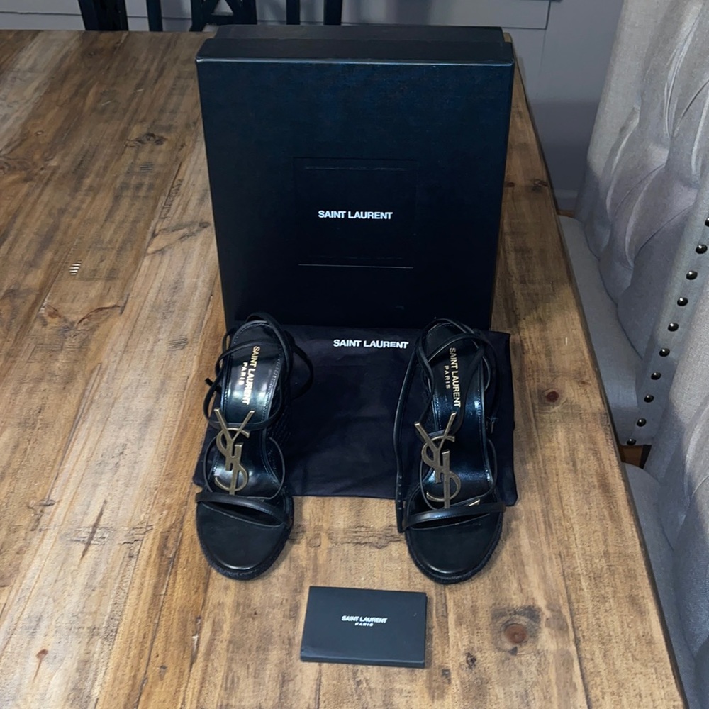 Authentic YSL Cassandra Wedges